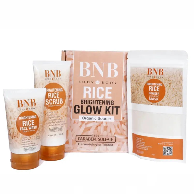 3 in 1: BNB Rice Kit  (Face Wash + Scrub + Mask)